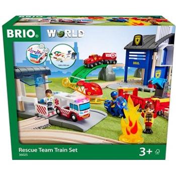 BRIO WORLD 36025 Vlaková súprava záchranárskeho tímu (7312350360257)