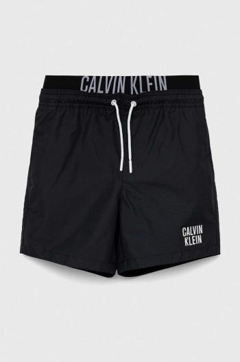 Detské plavkové šortky Calvin Klein Jeans čierna farba