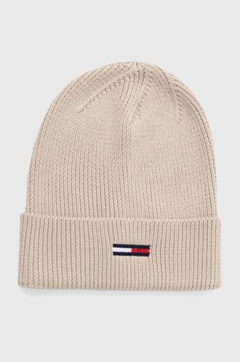 Čiapka Tommy Jeans béžová farba, AW0AW16380