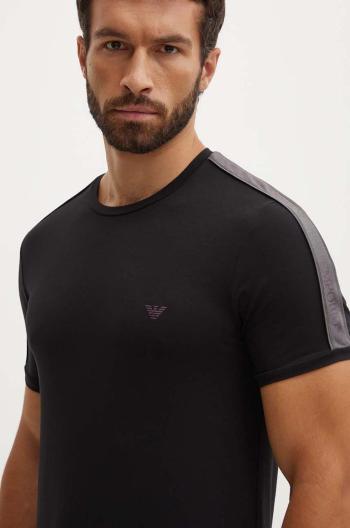 Tričko Emporio Armani Underwear čierna farba, s potlačou, 111890 4F717