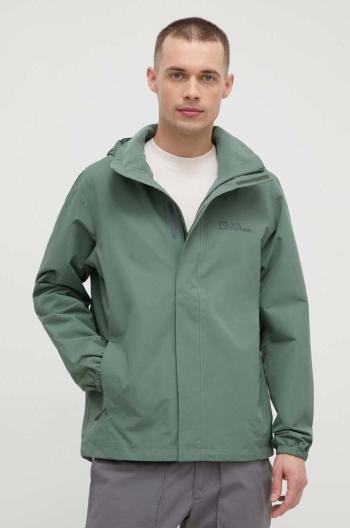 Turistická bunda Jack Wolfskin  STORMY POINT 2L JKT zelená farba, 1111142