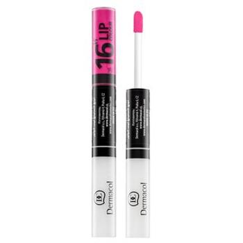 Dermacol 16H Lip Colour N. 18 dlhotrvajúca dvojfázová farba a lesk na pery 7,1  ml