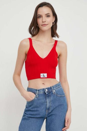 Top Calvin Klein Jeans dámsky,červená farba,J20J223152