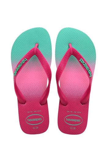 Žabky Havaianas TOP FASHION dámske, ružová farba, na plochom podpätku, 4137258.1749