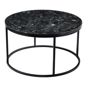 Čierny žulový konferenčný stolík RGE Black Crystal, ⌀ 85 cm