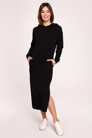 Čierne mikinové šaty B197