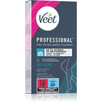 Veet Professional voskové depilačné pásiky pre citlivú pokožku 40 ks