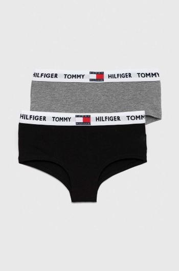 Detské nohavičky Tommy Hilfiger 2-pak šedá farba