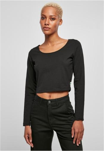 Urban Classics Ladies Organic Cropped Longsleeve black - XL