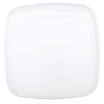 Amscan Plastový tanier štvorcový - biely 35,5 cm