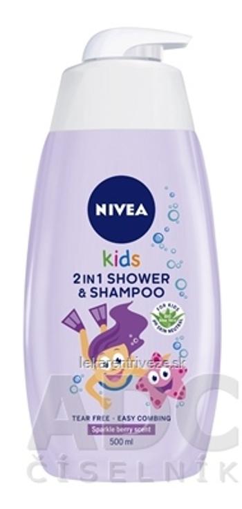 NIVEA Kids 2in1 Detský sprchový gél Girl s vôňou lesného ovocia 1x500 ml