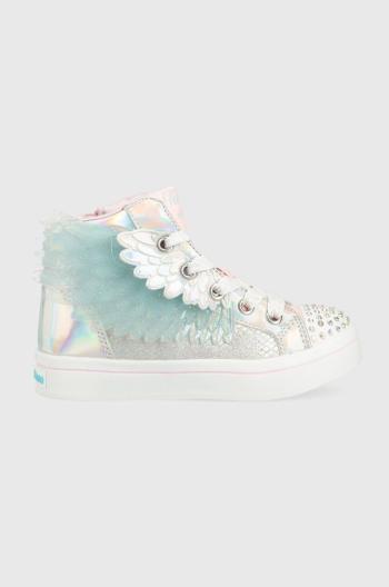 Detské tenisky Skechers Unicorn Wings strieborná farba