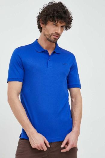 Bavlnené polo tričko Calvin Klein tmavomodrá farba, jednofarebné
