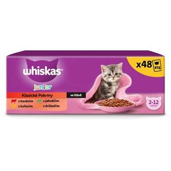 Whiskas kapsičky Klasický výber v šťave pre mačiatka 48× 85 g (4008429157042)