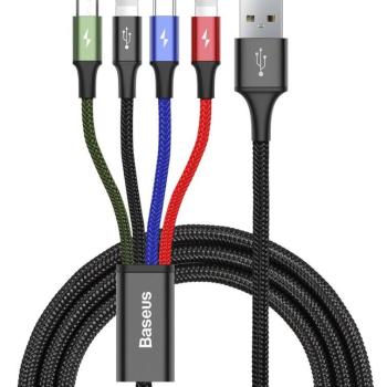 Baseus Rychlonabíjací kábel 4v1 2x Lightning, USB-C, MicroUSB 3,5A - 1,2m KP25167