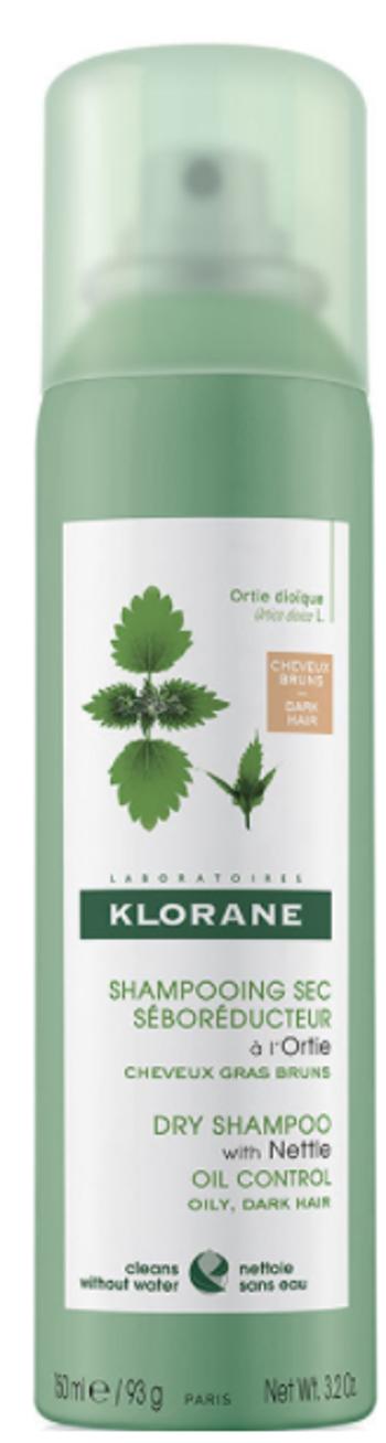 Klorane SHAMPOOING à l'Ortie BRUNS Suchý šampón seboregulačný so žihľavou tmavé a mastné vlasy 150 ml