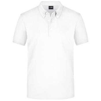 James & Nicholson Elegantná pánska polokošeľa JN964 - Biela | XXXL