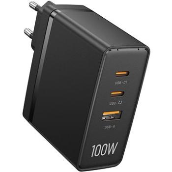 Vention Ultra 3-Port USB (C+C+A) GaN Charger (100 W/100 W/30 W) Black (FEGB0-EU)