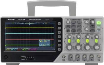 VOLTCRAFT DSO-1104F digitálny osciloskop  100 MHz 4-kanálová 1 GSa/s 64 kpts 8 Bit digitálne pamäťové médium (DSO), gene