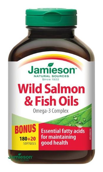 Jamieson Salmon Omega-3 komplex z lososa a rybích olejov 90 cps.