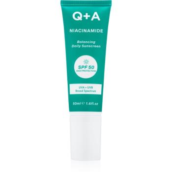 Q+A Niacinamide ochranný krém na tvár SPF 50 50 ml