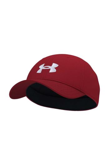 Detská baseballová čiapka Under Armour červená farba, s potlačou