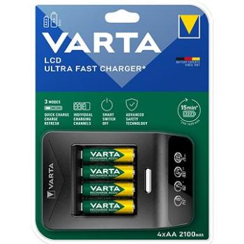 VARTA nabíjačka LCD Ultra Fast Ch.+ 4× AA 56706 2 100 mAh + 12 V (57685101441)