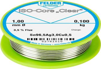 Felder Löttechnik ISO-Core "Clear" SAC305 spájkovací cín cievka Sn96,5Ag3Cu0,5 0.100 kg 1 mm