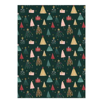5 hárkov baliaceho papiera eleanor stuart Christmas Trees no. 4, 50 x 70 cm