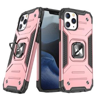 MG Ring Armor plastový kryt na iPhone 14 Pro, ružový