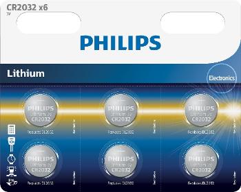 Philips Lítiové batérie CR2032P6/01B 6 ks