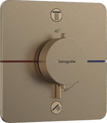 Vaňová batéria Hansgrohe ShowerSelect Comfort Q bez podomietkového telesa kartáčovaný bronz 15583140