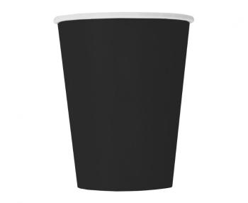 Unique Party Papierové poháre - čierne 270 ml 8 ks