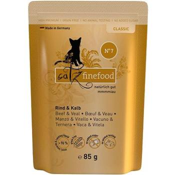 Catz finefood Kapsička CF No.7 s hovädzím a teľacím mäsom 85 g (4260101760944)