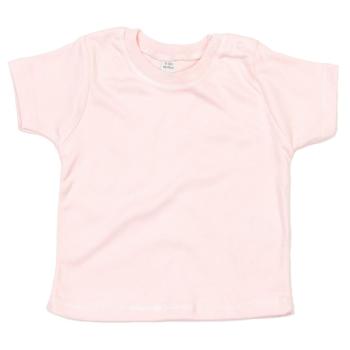 Babybugz Jednofarebné dojčenské tričko - Púdrovo ružová | 3-6 mesiacov