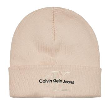 Calvin Klein Jeans  MONOLOGO EMBRO BEANIE  Čiapky Béžová