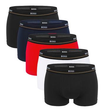 BOSS - boxerky 5PACK essential cotton stretch dark multicolor combo - limitovana fashion edícia (HUGO BOSS)-M (83-89 cm)