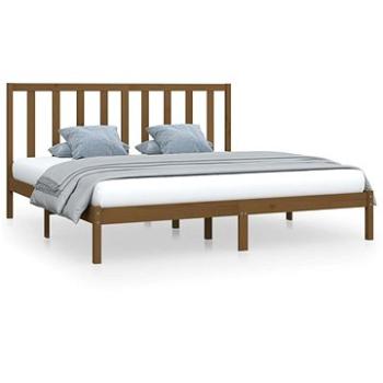 Rám postele medovo hnedý masívna borovica 200 × 200 cm, 3105183