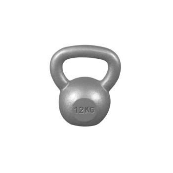 Gorilla Sports Kettlebell činka, liatinová, sivá, 12 kg