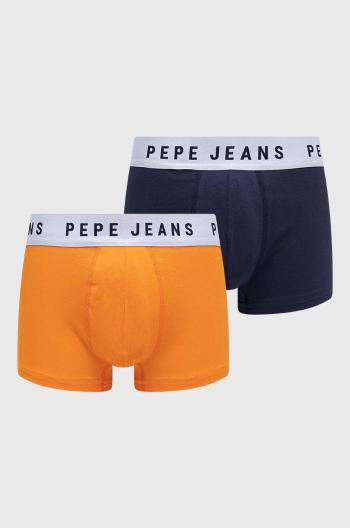 Boxerky Pepe Jeans 2-pak pánske, oranžová farba