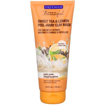 Freeman Feeling Beautiful kaolínová pleťová maska bez parabénov Sweet Tea & Lemon 175 ml