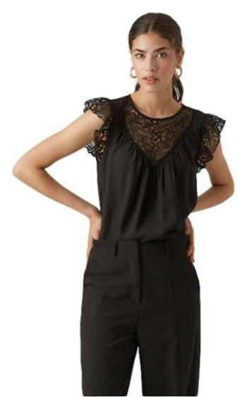 Vero Moda Dámsky top VMPURA Regular Fit 10295688 Black XS