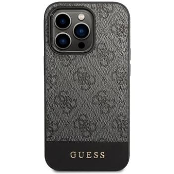 Guess 4G Stripe Zadný Kryt pre iPhone 14 Pro Grey (GUHCP14LG4GLGR)