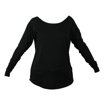 Mantis Predĺžené dámske tričko s dlhými rukávmi - Čierna | M