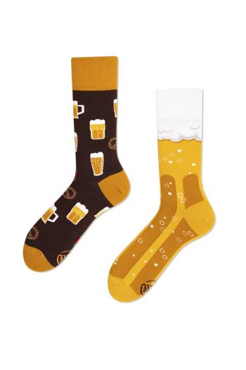 Hnedo-žlté ponožky Craft Beer