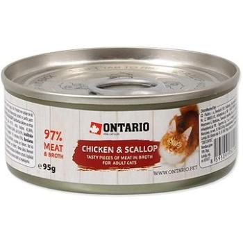 ONTARIO konzerva Chicken Pieces + Scallop 95 g (8595091761586)
