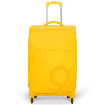 United Colors of Benetton Látkový cestovní kufr Blow L 105 l - žlutá
