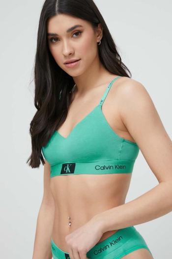 Podprsenka Calvin Klein Underwear tyrkysová farba, jednofarebný