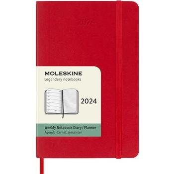 Moleskine 2024 S, mäkké dosky, červený (DSF212WN2Y24)