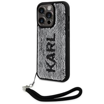 Karl Lagerfeld Sequins Reversible Zadný Kryt na iPhone 13 Pro Max Black/Silver (KLHCP13XPSQRKS)